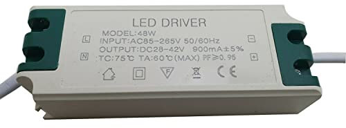LEDSone LED-Treiber DC 45–65 V 48 W Transformator AC 85–265 V Niederspannungs-Konstantstromtransformator für LED-Streifenlichter MR16 MR11 GU4-Glühbirnen G4-Strahler (48 Watts (1 Pack))