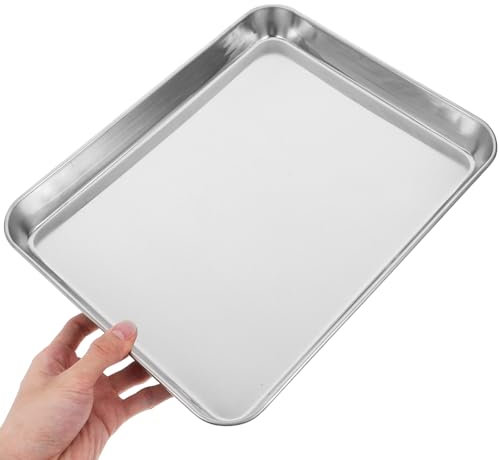 iplusmile Stainless Steel Tray for Medical Instruments, Flat Tray Medical Storage Tray Tattoo Tool Storage Plate Platter for Medical Instruments