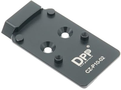 DPP Titanium Adapterplatte kompatibel mit CZ P10 Optic Ready und Holosun 407C/507C/508T Trijicon RMR/SRO-CZ-P10-02