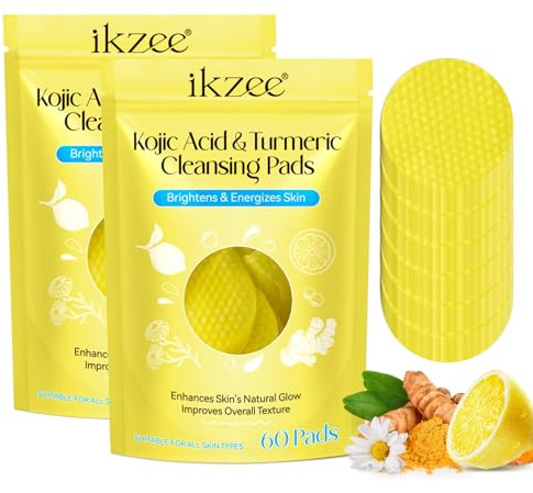 P-Beauty Kurkuma Reinigungspads 2x60Stück - Gesichtspads für Gesichtsreinigungspads & Hautpflege mit Kurkuma Extrakt - reinigt, beruhigt & verbessert den Hautton - Cleansing Pads für alle Hauttypen