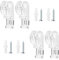 8 Pcs Curtain P Clip Blind Cord Holder Roller Shade Clear Saftey Chain Retainer and Cord Guide Fixation Hook Bead Chain Tension Device with Screws for Roller Vertical and Roman Shades