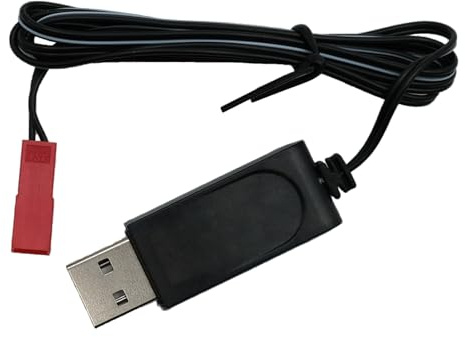 efaso 14500 Akku 3,7V 1000mAh & USV-Ladekabel JST Stecker kompatibel mit RC Auto, RC Flugzeug, RC Panzer, RC Fahrzeuge und viele weitere Modelle (USB-Ladekabel 3,7V JST)