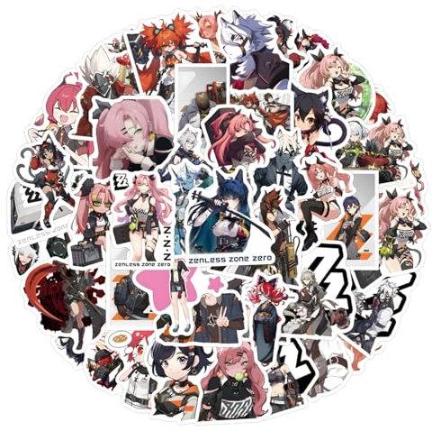 60 Stück Zone Zero Aufkleber für Laptops, Coole klassische Cartoon-Aufkleber für Teenager, Kinder, Jungen, Computer, Skateboards, Handys, Sammelalben