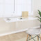 Lauuoeriau Furniture Item Home Klapptisch Wandtisch Hochglanz Weiß 100x60x56cm Holzmöbel