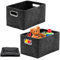 2 Stück Filzbox Aufbewahrung, 30 X 20 X 20 cm Filzkorb Aufbewahrung, Faltbar Filzkorb mit Griff, Filz Aufbewahrungsbox für Kleidung, Handtücher, Toilettenartikel, Babyartikel, Bücher usw. (Grau)