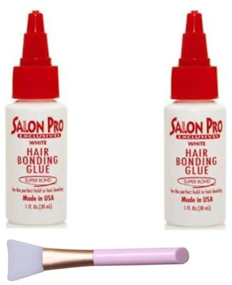 Salon Pro Exclusive Wig Bonding Glue -Pack of 2 (30ml) Strong Hold For Hair Extensions & Lace Front Wigs- Profesional Adhesive- Fast Drying, No residue, Latex Free Anti Fungus Hair Bonding Glue