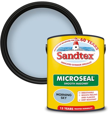 Sandtex - Smooth Masonry Paint 5L - Morning Sky