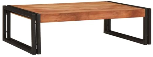 INLIFE Badezimmer Regal 80 x 50 x 23 cm Massivholz Mango und Eisen,Möbel,Schränke,Spiegel- & Waschbeckenunterschränke,Badezimmerwaschtische,Braun,10.42 KG,4102758