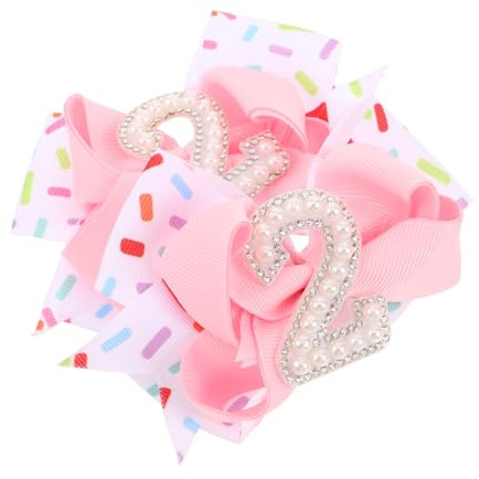 Healvian 2 Stück Haarnadel Kindergeburtstag Haarspangen Schleife Geburtstag Haarspange Mädchen Geburtstag Deko Haarspange Schleife Haarclip Schleifen Clips Für Mädchen Schleifen Clips