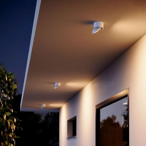 s`luce Santa Out LED Aussen-Deckenleuchte IP65 drehbar, Farbe:Anthrazit, Lichtfarbe:Extra Warmweiß (2700K)