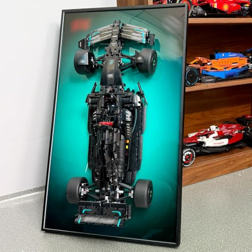 NOVDA Display Wandhalterung Kompatibel Mit F1 W14 E Race Car, 42171 Formel 1 Auto Rahmen, Perfekt für die im Wohnzimmer, Arbeitszimmer, Hobbyraum 75*45cm (Nur Rahmen)