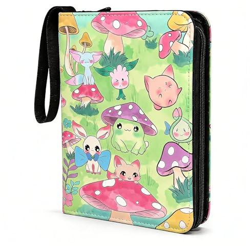 Card Binder 4 Pocket, 440 Pockets Trading Card Binder, PU Cards Collection Folder Holder Book with Zipper, Toploader Binders for Football-card, TCG, MTG