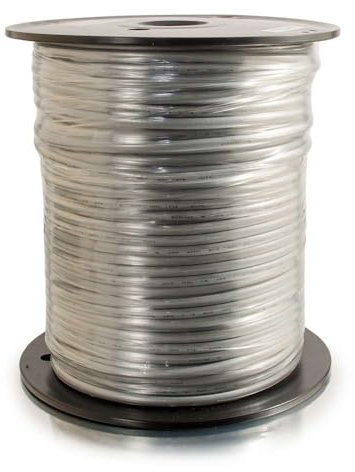 C2G 07192 28 AWG 4-Conductor Silver Satin Modular Flat Telephone Cable Reel, Silver Jacket (500 Feet, 152.4 Meters)