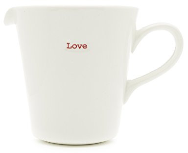 Keith Brymer Jones - Word Range - Medium Ceramic White Jug - Love - 250ml - Gift Boxed