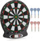 Outtec Dartscheibe Elektronisch DB1000 für bis zu 8 Spieler, E Dartscheibe mit 18 Spielen und 159 Varianten, Dart Set mit Dartboard und 6 Darts, Automatische Punktzählung, Robuster Kunststoff