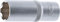 BGS 2951 | Steckschlüssel-Einsatz Super Lock, tief | 12,5 mm (1/2) | SW 21 mm | lang | Wellenprofil | CV-Stahl