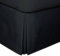 Lux URY Jupe de lit sur Mesure pour hôtel, Plis Creux de 35,6 cm, lit jumeau, Noir