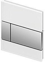 TECE Square Urinal Betätigungsplatte Glas weiß, Tasten weiß 9242800