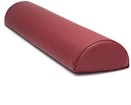 WellTouch Lagerungsrolle halbrund | Knierolle für Massageliegen | Lagerungskissen für Massage & Therapie | Kniehalbrolle in Größe S: 65 x 15 x 7,5 cm (Burgund)