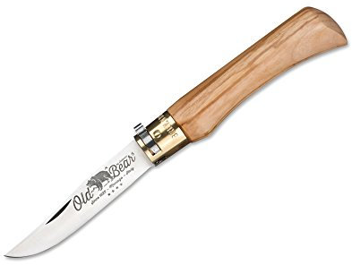 Antonini Old Bear L Olive Beige, Klingenlänge: 9 cm, 01OB013 Taschenmesser, Olivenholz, One Size