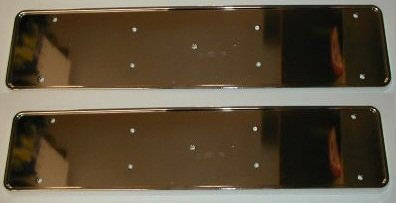 2 X Chrome Effect - Plastic ABS Number Plate Surround - Ideal For: Cars, Vans, 4x4's and Lorries