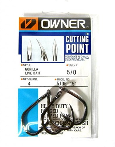 Owner Haken Gorilla Live Bait - Cutting Point - Göße 6/0 - Inhalt 3 Stück