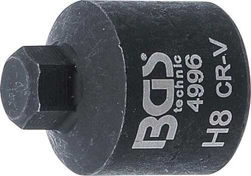 BGS 4996 | Bremssattel-Einsatz | Innensechskant | extra kurz | 8 mm | Antrieb Innenvierkant 10 mm (3/8) | Bauhöhe 24 mm | für Audi A4, A6, A8, TT | zu verwenden wie VAG T40027