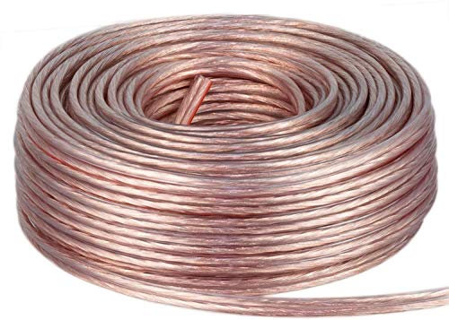 DCSk - 2 x 1.5 mm² - 25m -Cavo per altoparlanti - HiFi Cavo per Altoparlanti e Casse Audio per Auto, Rame puro, Trasparente
