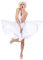 DEGUISE TOI - Déguisement Marilyn femme - Robe - Taille Unique (40) - Blanc - Déguisements adultes - 100% Polyester - A la main - Carnaval