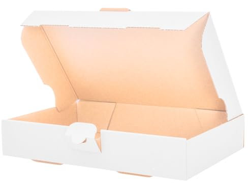 200 maxi cartas cajas de envío cajas plegables cartón plegable maxi carta 240 x 160 x 45 mm, blanco, MB-3 cartas cajas, embalaje maxi carta, embalaje de envío para cartas