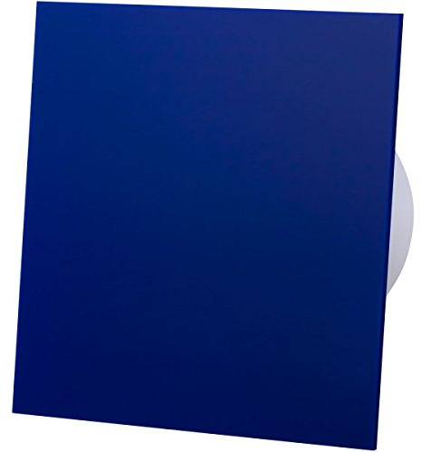 Blue Acrylic Glass Front Panel 100mm Standard Extractor Fan for Wall Ceiling Ventilation