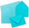 20x Faltkarten Set mit Briefumschlägen DIN A6 / C6 - Türkis (Blau) - 14,8 x 10,5 cm (105 x 148) - Doppelkarten Set - Serie FarbenFroh