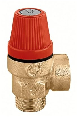 312430 normales Sicherheitsventil, Anschlüsse MF 1/2 3 BAR Caleffi