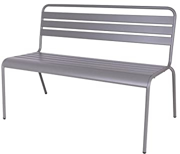 MaximaVida Gartenbank Max aus Metall 120 cm mausgrau