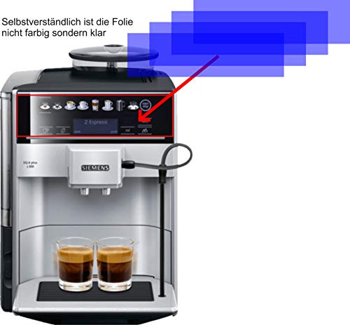 4ProTec I 4X Crystal Clear klar Schutzfolie für Siemens TE653501DE EQ.6 Plus S300 S700 S100 Kaffeevollautomat Displayschutzfolie Bildschirmschutzfolie Schutzhülle Displayschutz Displayfolie Folie | Premium Display-Schutzfolie gegen Kratzer, Stöße und Stürze - Flexible Folie - Einfache Montage ohne Blasen