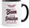 MoonWorks® Kaffee-Tasse Erst Blasen dann Schlucken Spruch Heisse Tasse sexy Lippenabdruck schwarz unisize