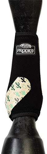 Weaver Leather Prodigy® Original Sportstiefel, 4er-Pack, massiv schwarz mit Kaktusriemen