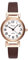 JSDDE Uhren Klassische Damen Armbanduhr Arabische Ziffer Damenuhr Lederband Uhr Analog Quarzuhr Retro Uhr Schwarz für Frauen Damen Mädchen(Kaffee)