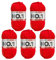myboshi No.1 Wolle zum Häkeln und Stricken, Schnellstrickgarn, langlebige Mützenwolle, Strickwolle, Häkelwolle, mulesing-frei, 50g, Ll 55m Rot (Signalrot) 5 Knäuel