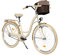 Milord. 28 Zoll 3-Gang Creme Braun Komfort Fahrrad mit Korb Hollandrad Damenfahrrad Citybike Cityrad Retro Vintage