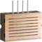 MNBVH Holz Router Regal, WiFi Router Storage Box, Router Box Wandhalterung, WLAN Box, Wandbehang Router Dekorative Box, Kabel Management Box Wand Regal Braun