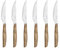 Arcos COUTEAUX DE TABLE 6 COUTEAUX À Steak Nitrile Inox 110mm Manche Bois Pressé Marron