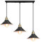 iDEGU Suspension Luminaire Industrielle Lustre Plafonniers Design Edison Métal Lustre Suspension, Ø 220Mm, Ø 260mm, Noir, Blanc (220mm, 50cm - Noir + Blanc)