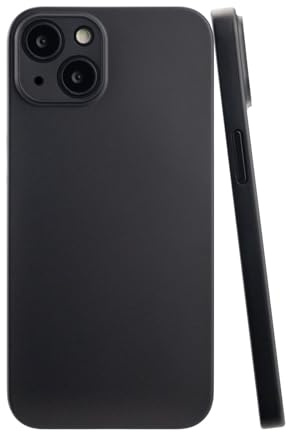 CELLBEE Ultra Dünn Hülle für iPhone 13 Mini Case 0,45mm Schwarz für MagSafe | Eines der dünnsten Cases weltweit: Schutzhülle in Deep Black, 0,45mm, farbecht, für MagSafe, Voll-Kameraschutz