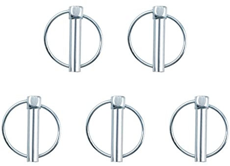 INCREWAY Lynch Pin, 5 Stück Durchmesser 10 mm Karbonstahl Anhängerschloss Pin Lynch Haltestifte Sicherungsbolzen für Spur Bauernhof Rasen