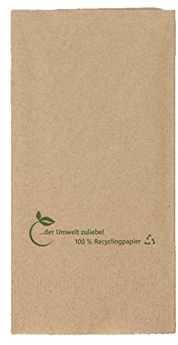 Pro DP 2000 Bio Servietten Napkins 33x33cm 1/8 Falz 2-lagig braun Recycling