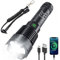 Wiederaufladbare 90000 Lumens LED Taschenlampen, Extrem Hell XHP160 Leistungsstarke Taschenlampe mit Akku, Zoombare Wasserdichte 5 Modi USB Taschenlampen für Camping, Wandern, Outdoor, Notfall