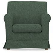 comfortly Ersatzbezug für Sessel, handgefertigt, kompatibel mit Jennylund-Sessel, nur Bezüge (strapazierfähig, grün)