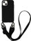 CQUUKOI Compatible with iPhone 13 Mini,Crossbody Phone Case with Lanyard Cute Soft Silicone Case with Adjustable Shoulder Strap Shockproof Protector Compatible with Women Girls Black