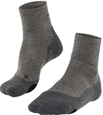 FALKE Herren Wandersocken TK2 Explore Wool Short M Sso Wolle Funktionsmaterial antiblasen dick 1 Paar, Beige Kitt Mouline 4310, 44-45